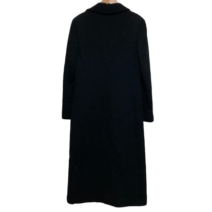Versace Gianni Vintage Long Soutien Collar Coat Black Fall Winter 40 — view 3