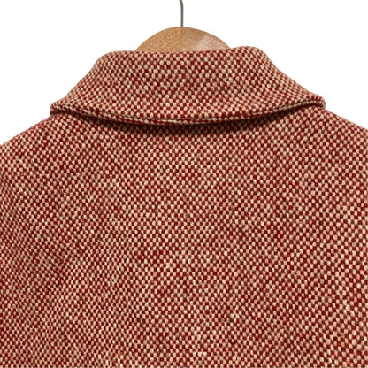 Versace Versus Vintage Tweed Belted Coat Red Fall Winter 38 — view 6