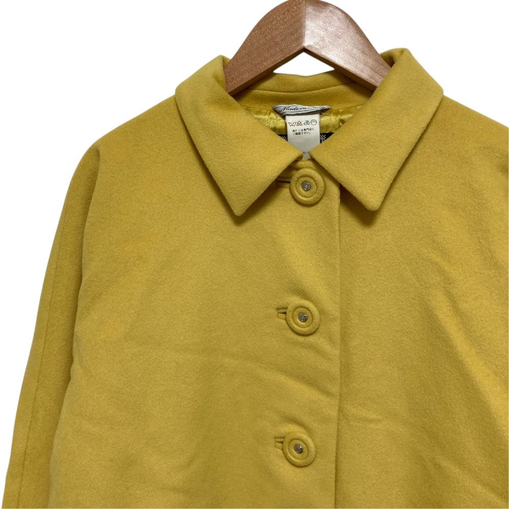 Versace Gianni Vintage Medusa Button Long Coat Yellow Autumn Winter — view 2