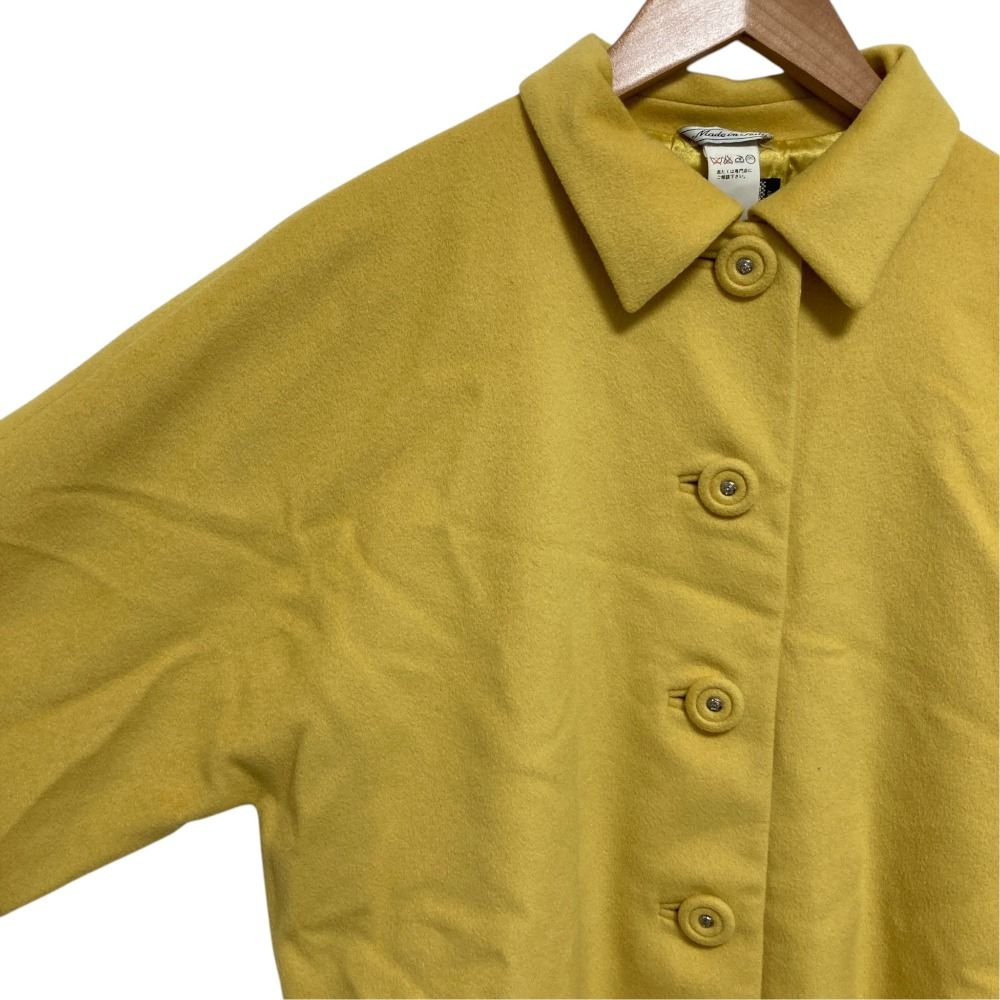 Versace Gianni Vintage Medusa Button Long Coat Yellow Autumn Winter — view 3