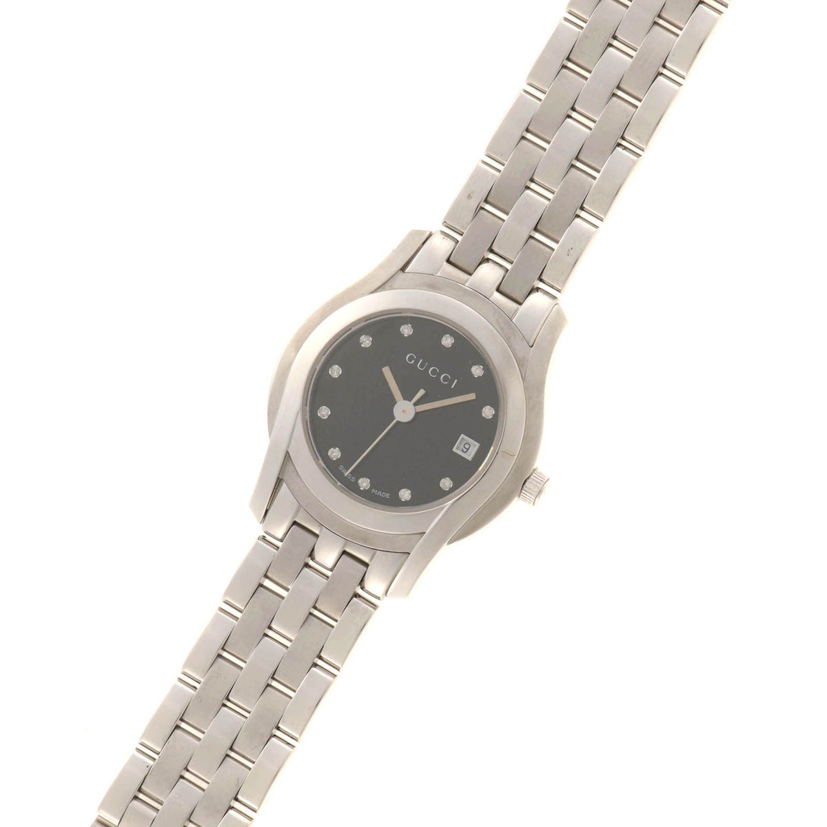 Gucci Watch Black Diamond Stainless Steel Quartz — view 2