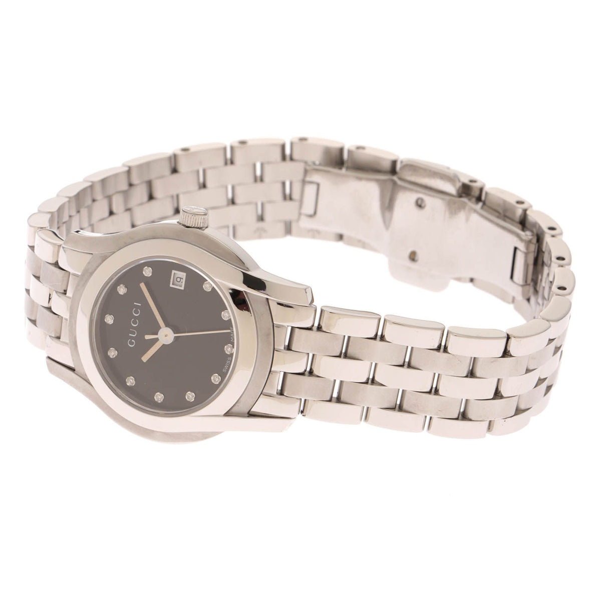 Gucci Watch Black Diamond Stainless Steel Quartz — view 3
