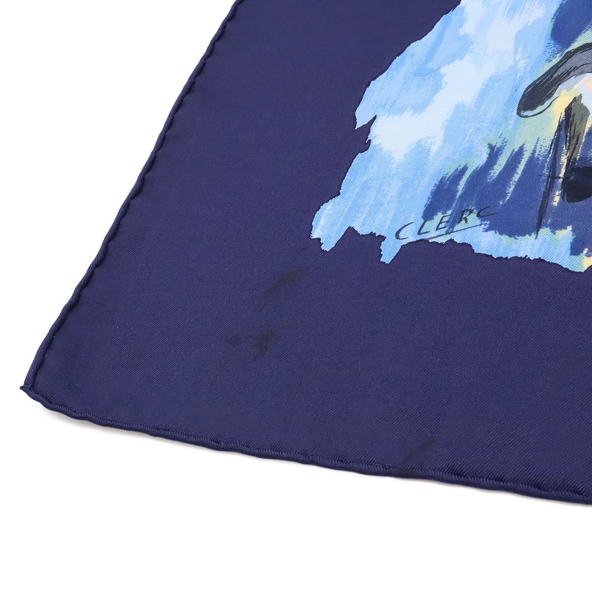 Hermes Carre 90 Scarf Large Concerto Silk 100% Navy Blue Multicolor — view 5
