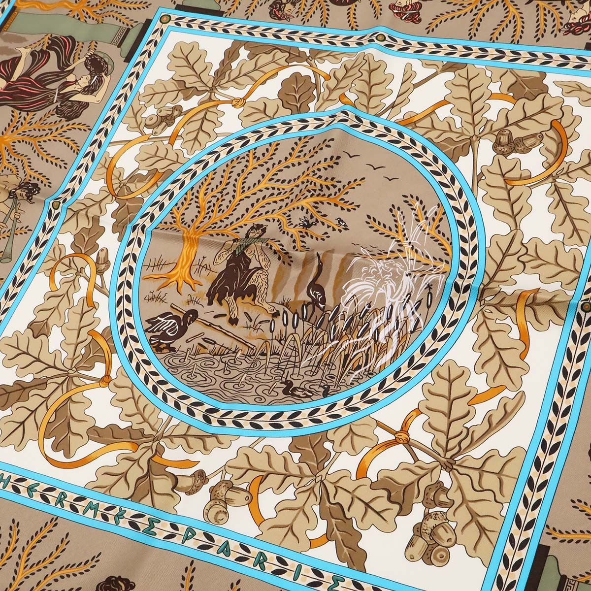 Hermes Carre 90 Scarf Large Musique Des Dieux Music of the Gods Silk 100% — view 4