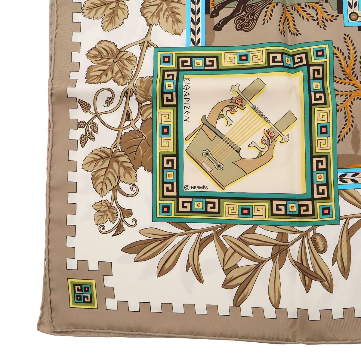 Hermes Carre 90 Scarf Large Musique Des Dieux Music of the Gods Silk 100% — view 5