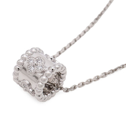 Van Cleef & Arpels Perlee Clover Pendant 18k White Gold Diamond — view 3
