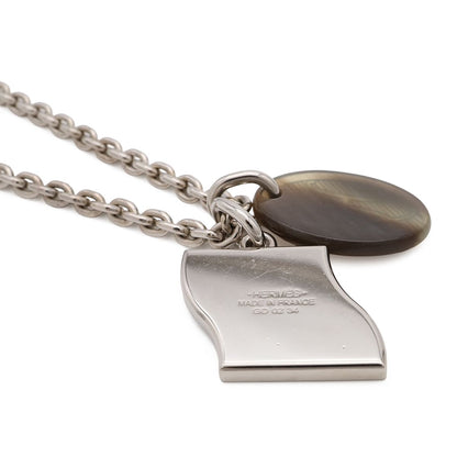 Hermes Parade Necklace Chain Buffalo Horn Lacquer Metal — view 5