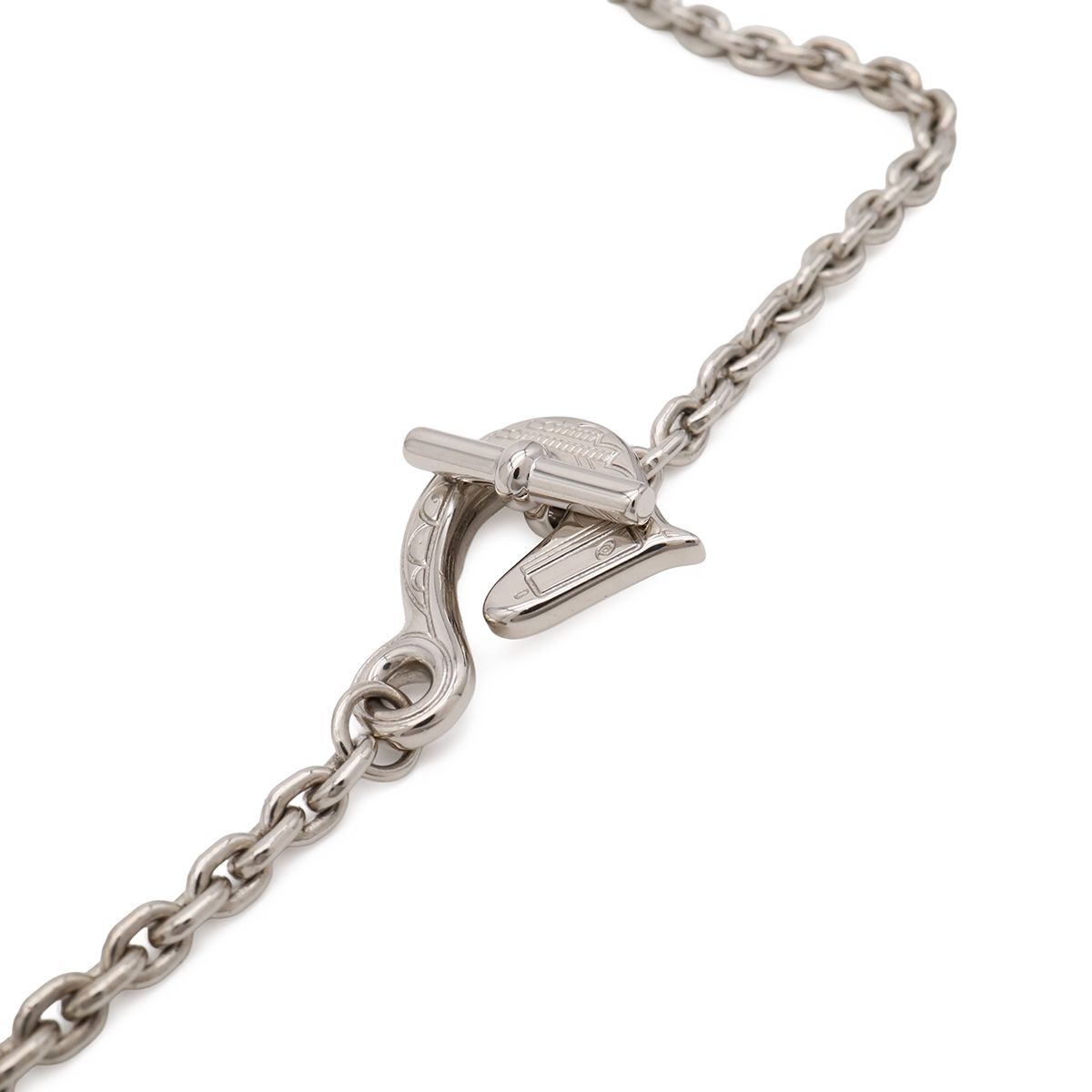 Hermes Parade Necklace Chain Buffalo Horn Lacquer Metal — view 3
