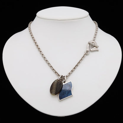 Hermes Parade Necklace Chain Buffalo Horn Lacquer Metal — view 6