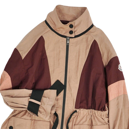 Moncler Coat Long Zinzoline Zip-up Nylon Brown 0 — view 2