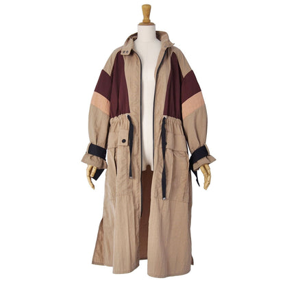 Moncler Coat Long Zinzoline Zip-up Nylon Brown 0 — view 4