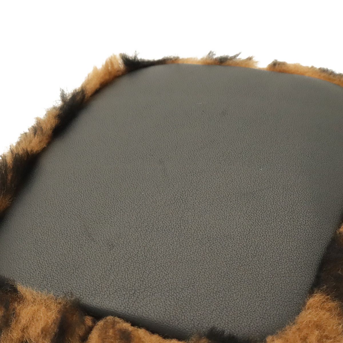 Fendi Zucca Montresor Mini Bucket Bag Drawstring Fur Leather Brown Black — view 4