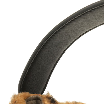 Fendi Zucca Montresor Mini Bucket Bag Drawstring Fur Leather Brown Black — view 5