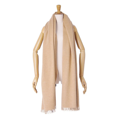 Hermes Martin Margiela Era Scarf Shawl Large Fringe Cashmere Wool Beige — view 4