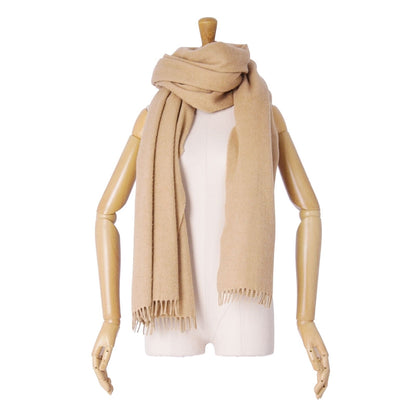 Hermes Martin Margiela Era Scarf Shawl Large Fringe Cashmere Wool Beige — view 5