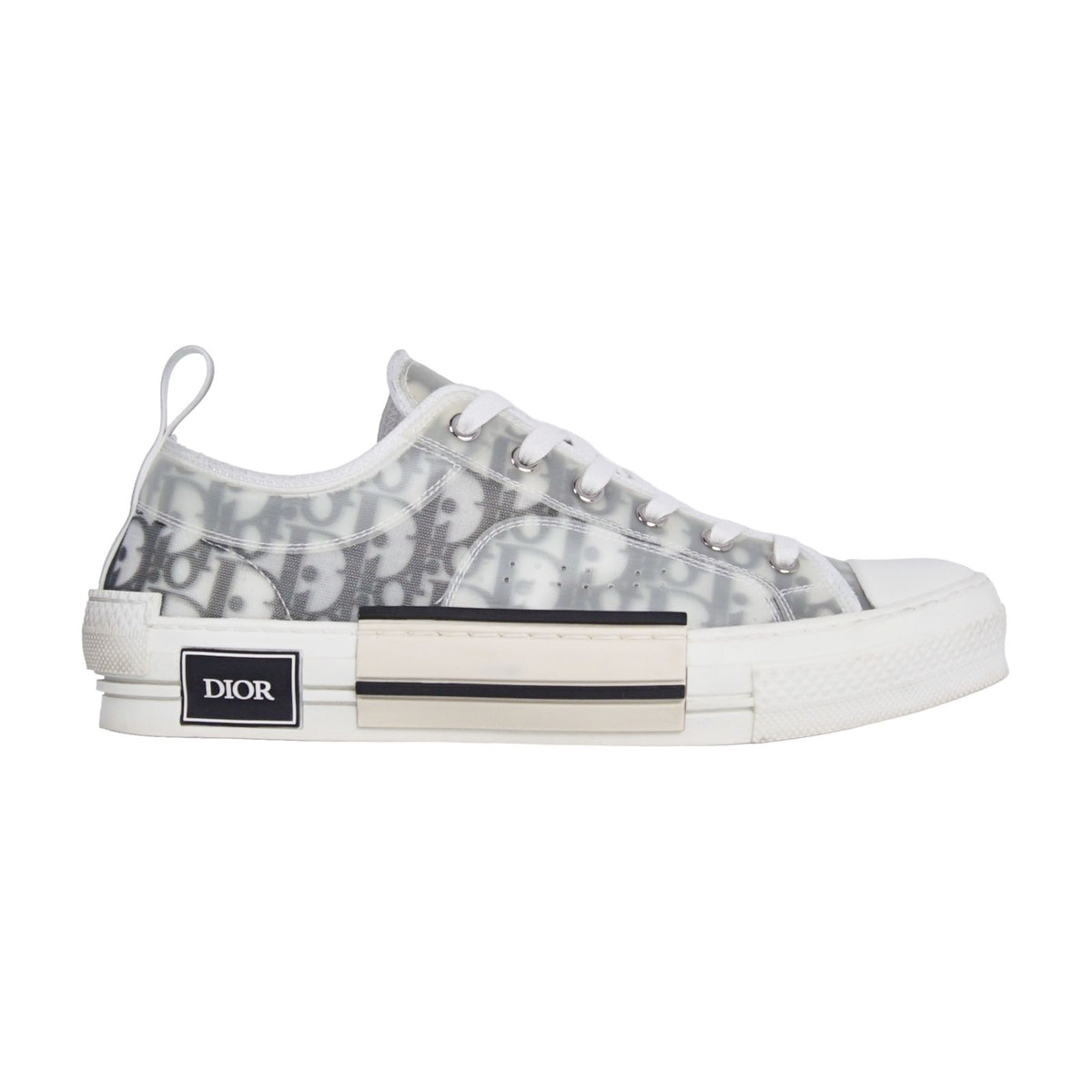 Dior Sneakers B23 Low Cut Trotter Oblique Shoes Canvas Rubber White Homme — view 6