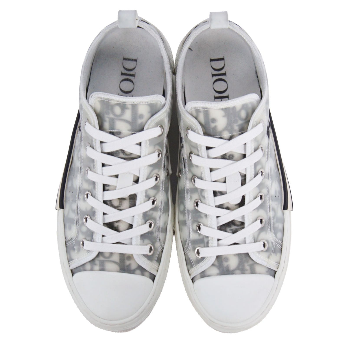 Dior Sneakers B23 Low Cut Trotter Oblique Shoes Canvas Rubber White Homme — view 4
