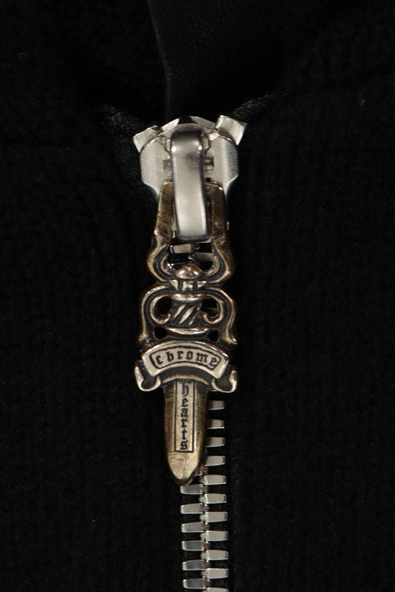 Chrome Hearts Sailin on Zip HD 3 Cross Patch Cashmere Zip UP Hoodie — view 3