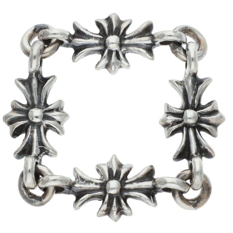 Chrome Hearts Ring Tiny CH Plus Sap Sapphire Silver — view 2