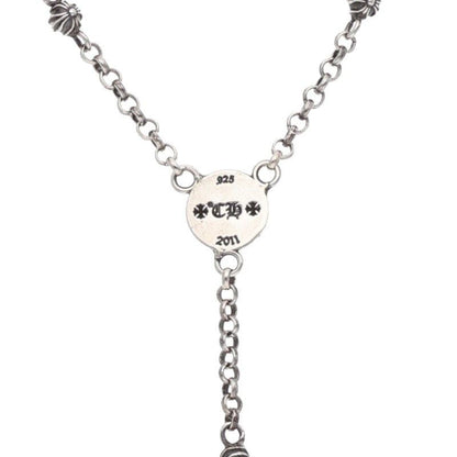 Chrome Hearts CH Rosary Bead Chain CH Silver Necklace — view 3