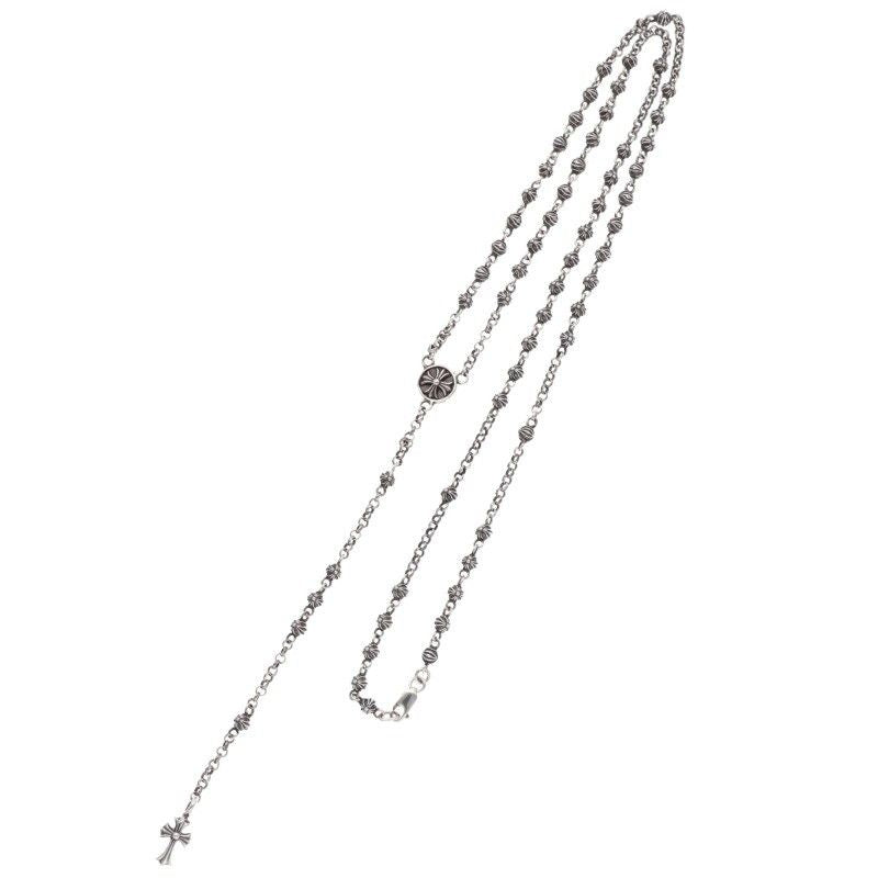 Chrome Hearts CH Rosary Bead Chain CH Silver Necklace — view 2
