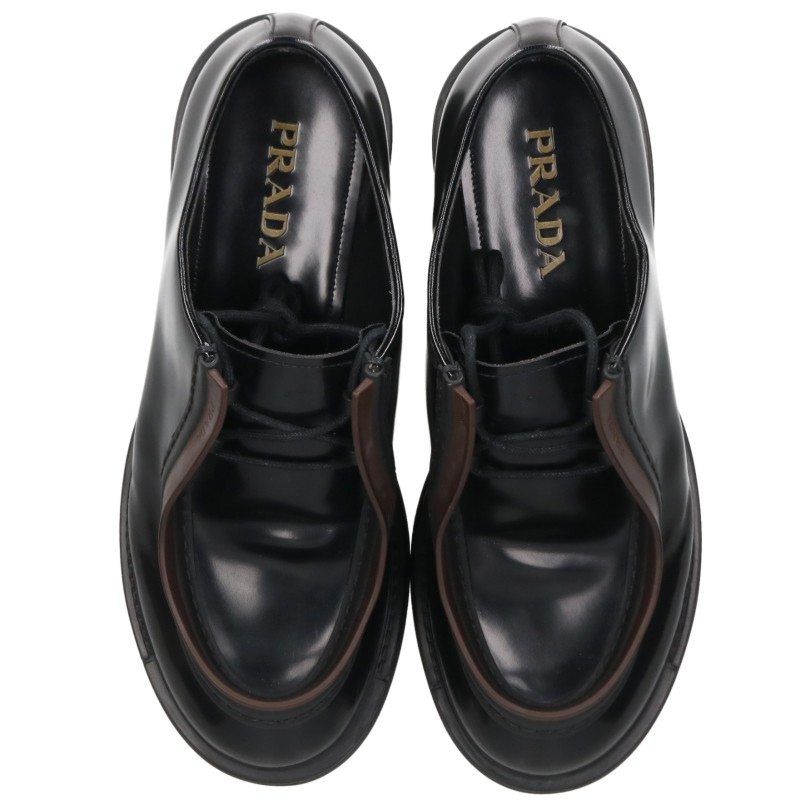 Prada Diapason Leather Derby Shoes 9.5 — view 4