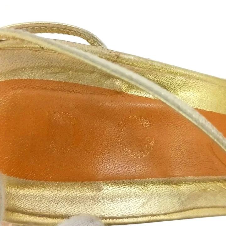 Dolce & Gabbana Vintage Sandals Leather Espadrilles Open Toe Wedge Sole Ankle — view 7