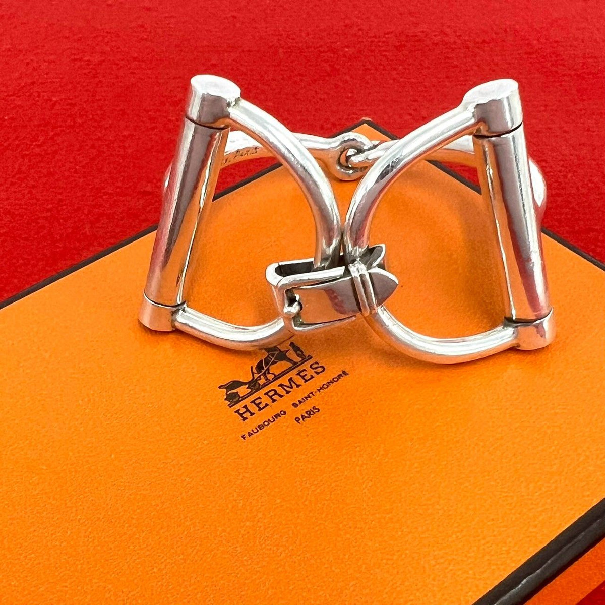 Hermes Vintage Horsebit Bracelet 925 Sterling Silver
