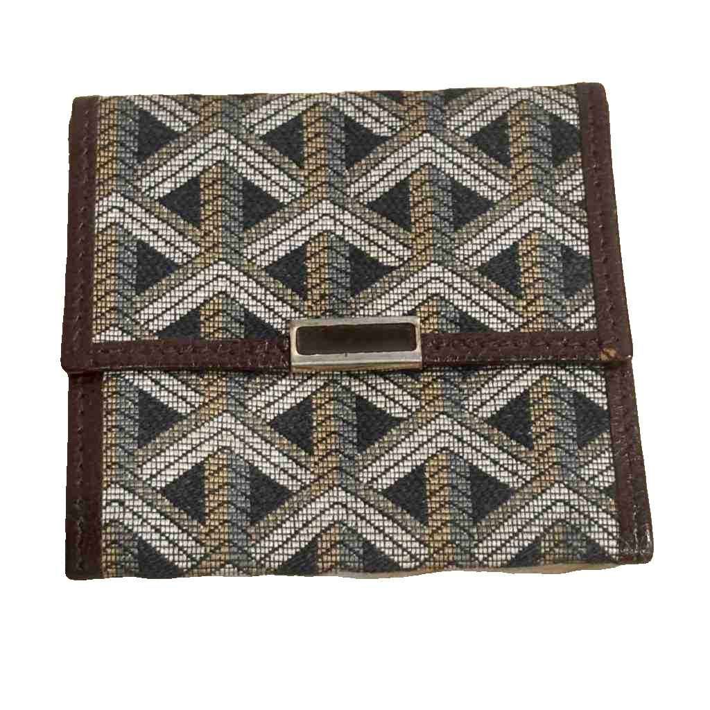 Goyard Coin Purse Goyardine Canvas Brown Black