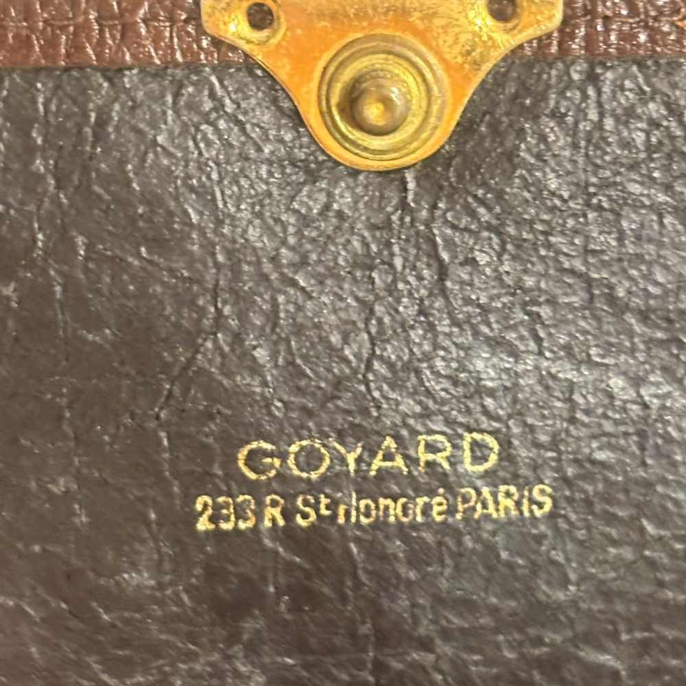 Goyard Coin Purse Goyardine Canvas Brown Black — view 4