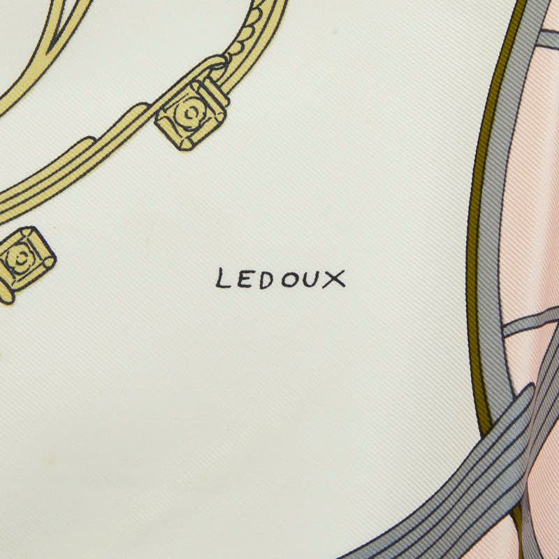 Hermes Carre 90 Spring Carriage Scarf Large Pink White — view 2