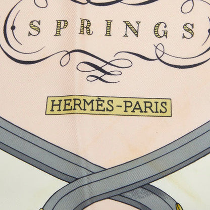 Hermes Carre 90 Spring Carriage Scarf Large Pink White — view 3
