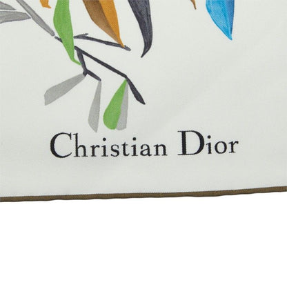 Dior Butterfly Fantastica Scarf Large Multicolor White Silk — view 2