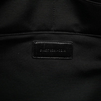 Saint Laurent Croco Embossed Clutch Black Leather — view 6