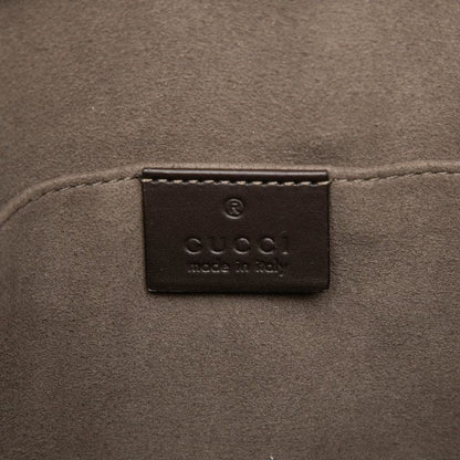 Gucci GG Supreme Sherry Line Clutch Beige Leather Canvas — view 5