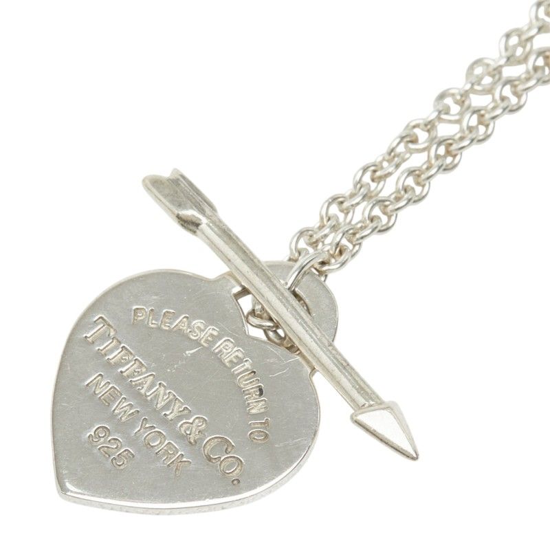 Tiffany & Co Return to Love Track Heart Arrow Chain Pendant 925