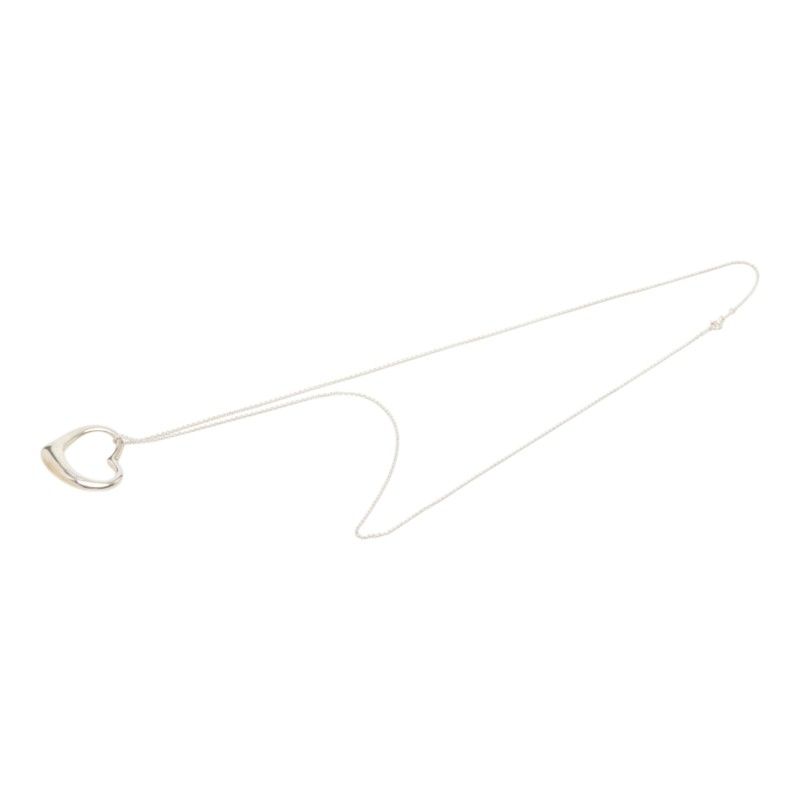 Tiffany & Co Open Heart Long Necklace Silver — view 4