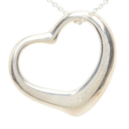 Tiffany & Co Open Heart Long Necklace Silver — view 3