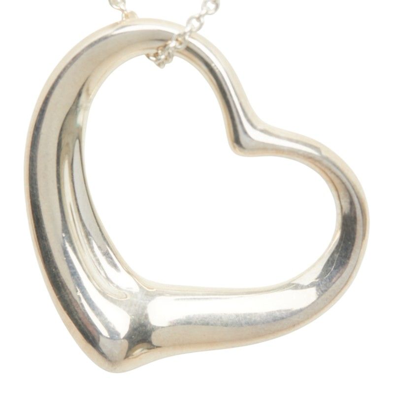 Tiffany & Co Open Heart Long Necklace Silver — view 2
