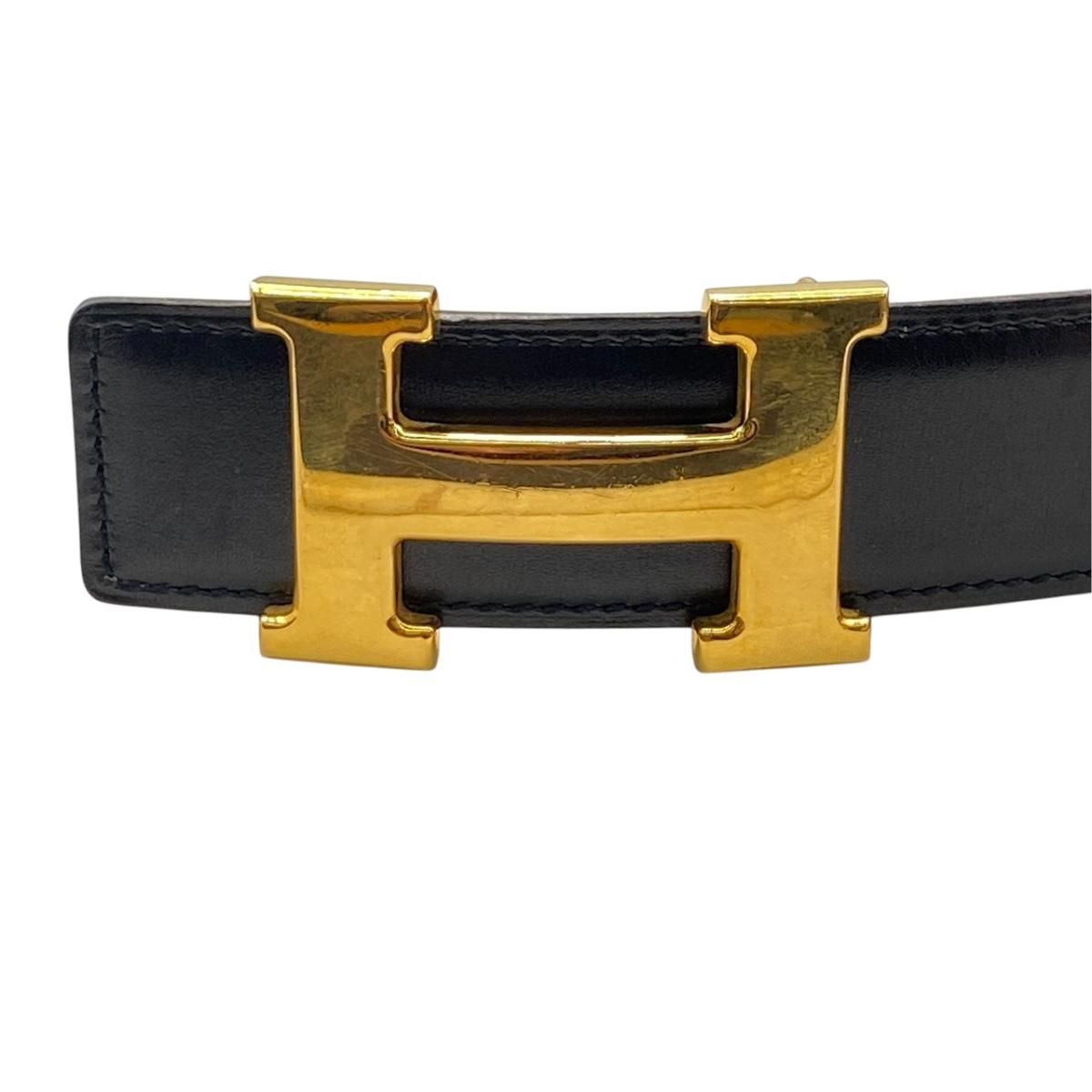 Hermes Belt Constance Reversible 70 Leather Brown Beige Gold — view 3