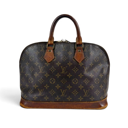 Louis Vuitton Alma PM Handbag Dome Shape Monogram Pattern Brown Lambskin — view 3