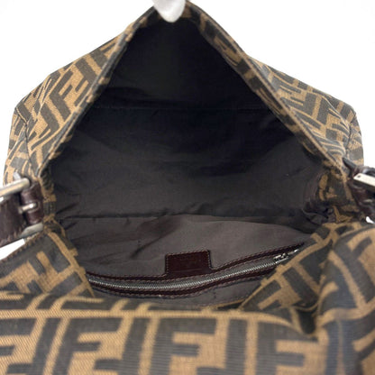 Fendi Shoulder Bag Zucca Pattern Canvas Brown — view 7