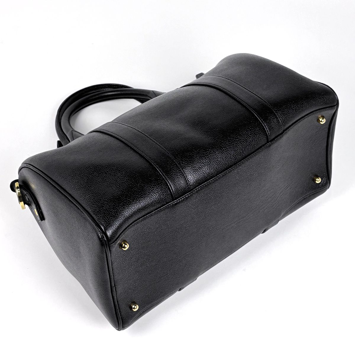 Chanel Handbag CC Logo 2-Way Mini Boston Caviar Leather Black — view 2