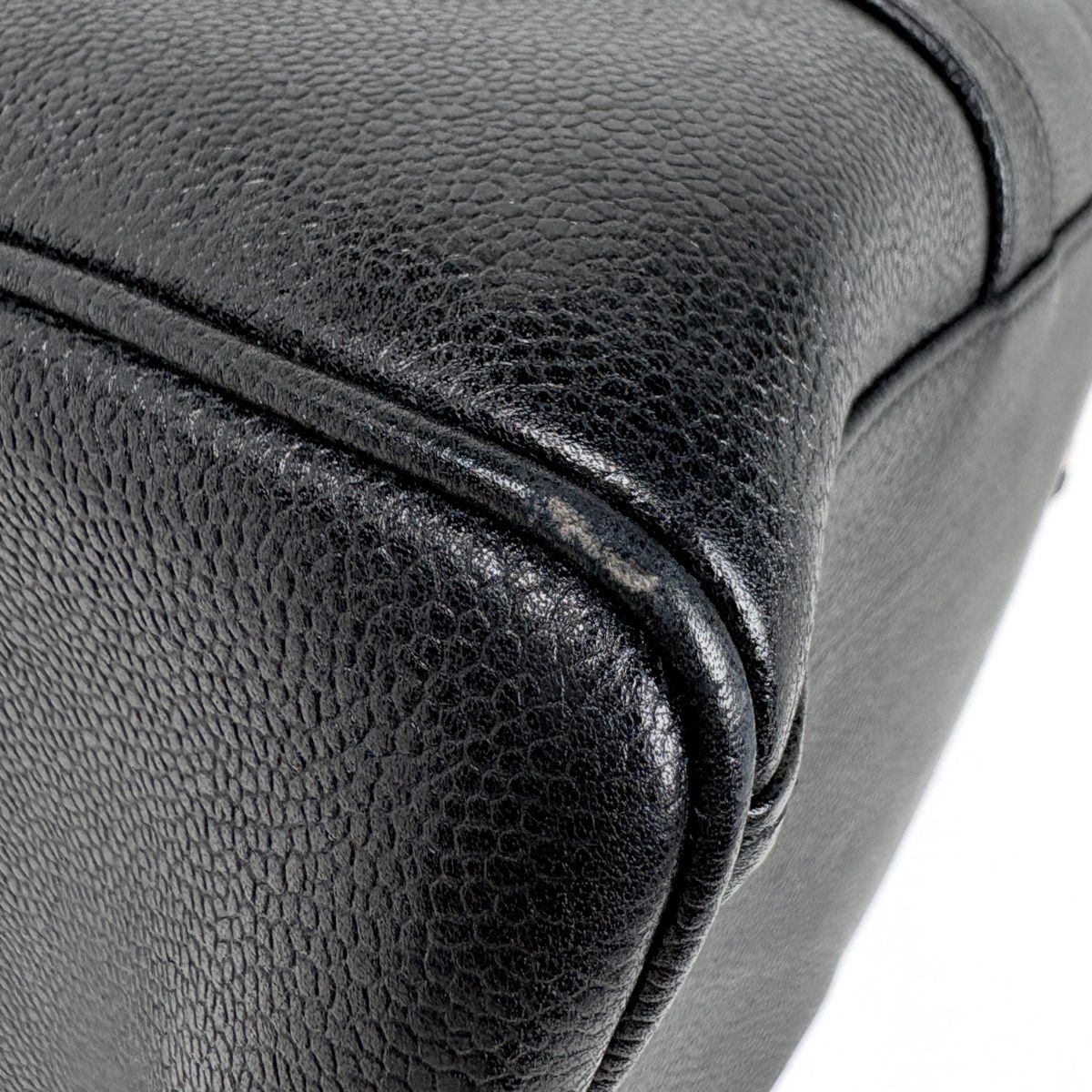 Chanel Handbag CC Logo 2-Way Mini Boston Caviar Leather Black — view 3
