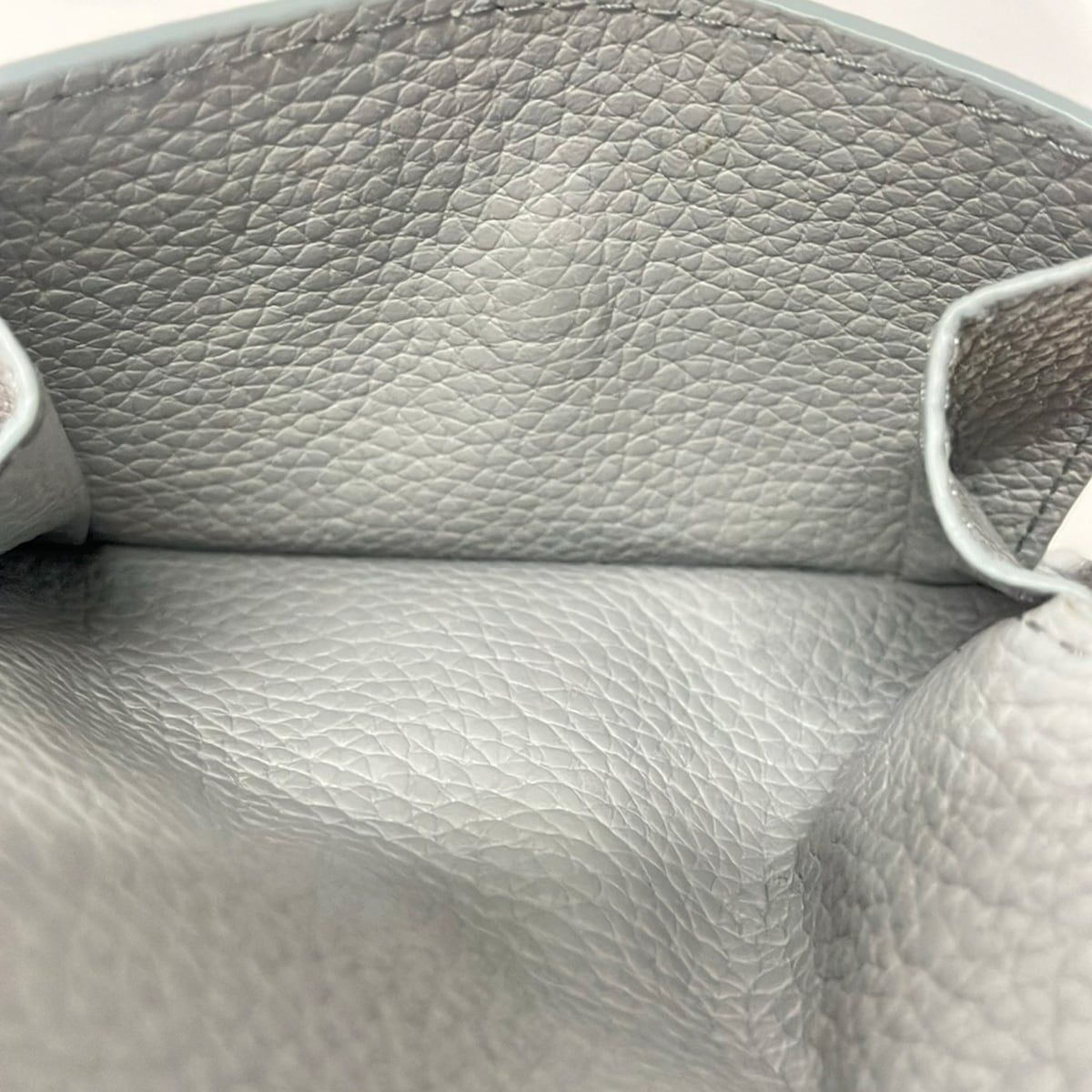 Miu Miu Trifold Wallet Light Blue Leather — view 4