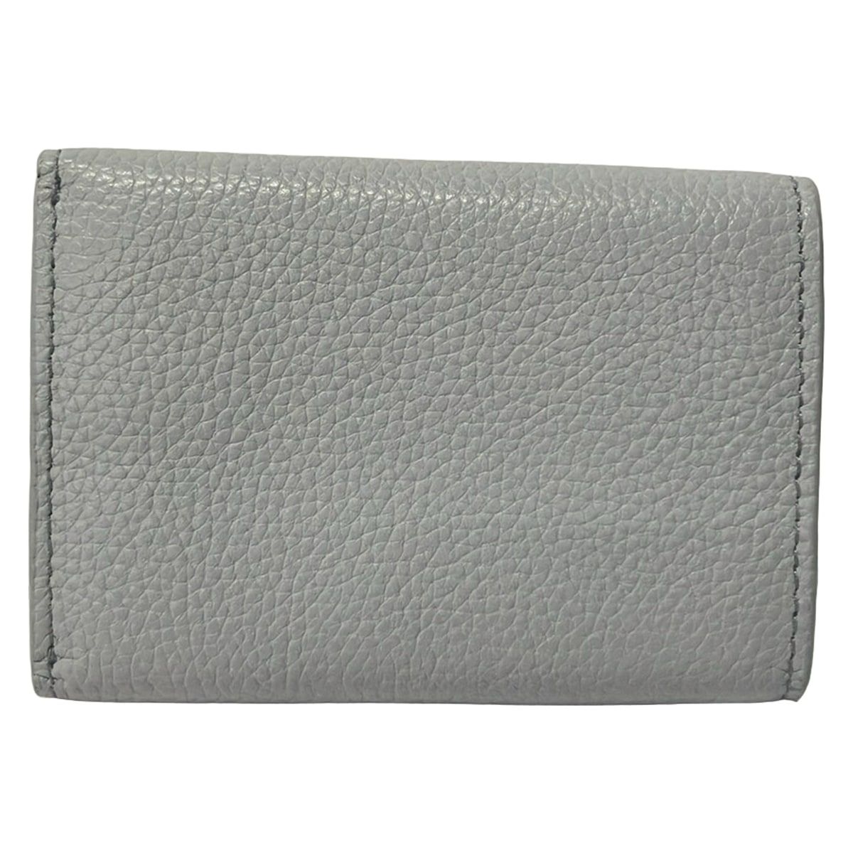Miu Miu Trifold Wallet Light Blue Leather — view 2