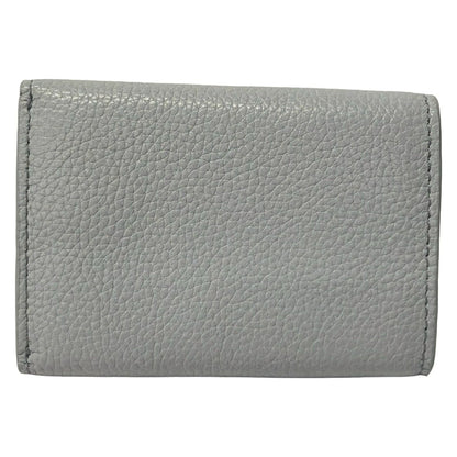 Miu Miu Trifold Wallet Light Blue Leather — view 2