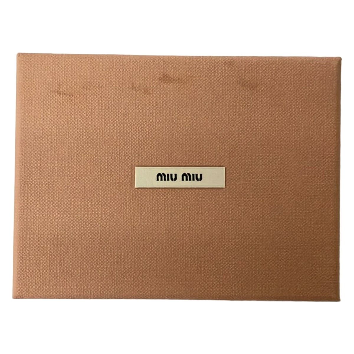 Miu Miu Trifold Wallet Light Blue Leather — view 6