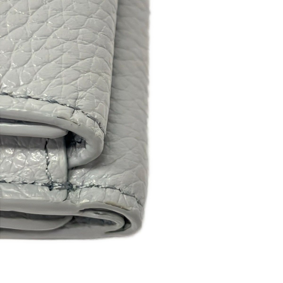 Miu Miu Trifold Wallet Light Blue Leather — view 7