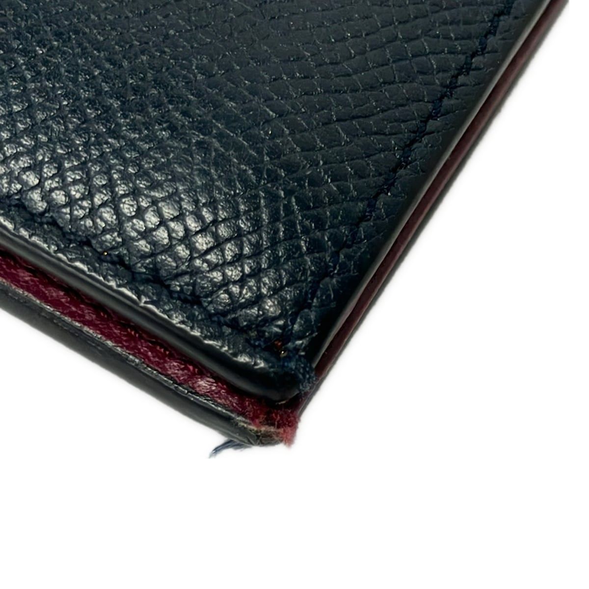 Celine Wallet Strap Large Multi Function Navy Bordeaux Leather — view 8